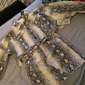 Snakey Movements Denim Set - Taupe/Combo